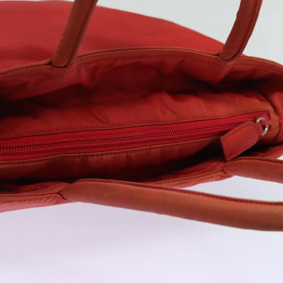 PRADA Nylon Hand Bag Red Auth 80112 - Picture 6 of 16